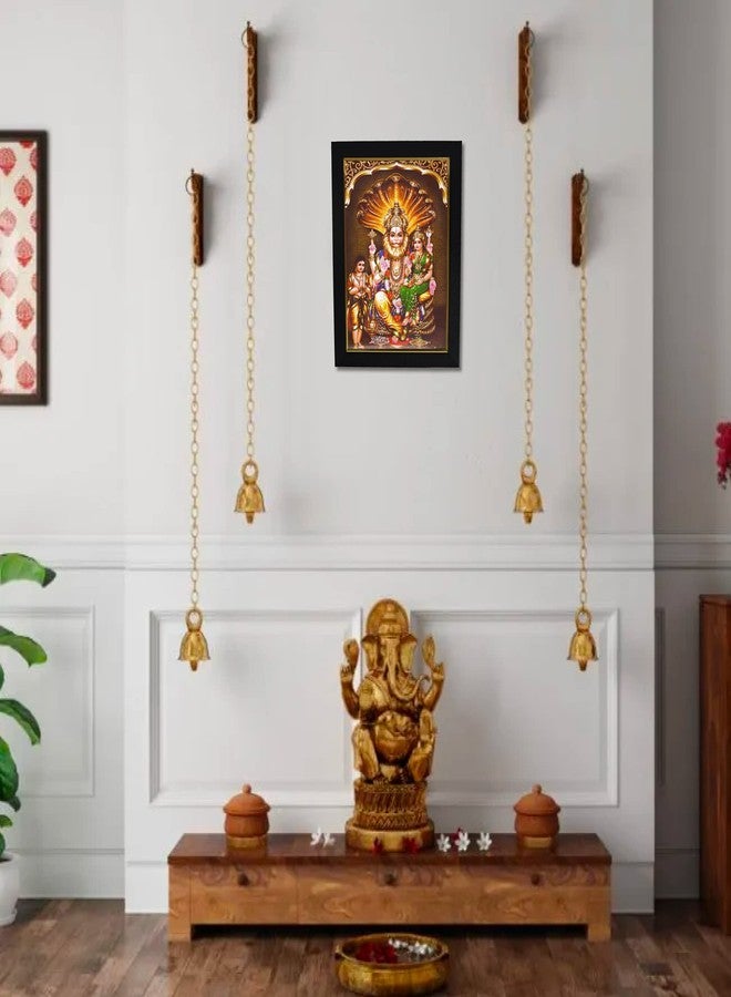 101Temples - Lakshmi Narasimha Swamy God Wooden Photo Frame with Wall Hook (10 x 13“, Matt Finish) - Image 3
